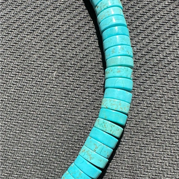 Hand Crafted Unique Earth “One of a Kind” Turquoise & Sterling Silver Choker - Picture 3 of 3
